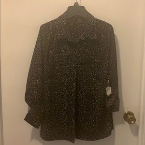Notations size small women’s button up blouse